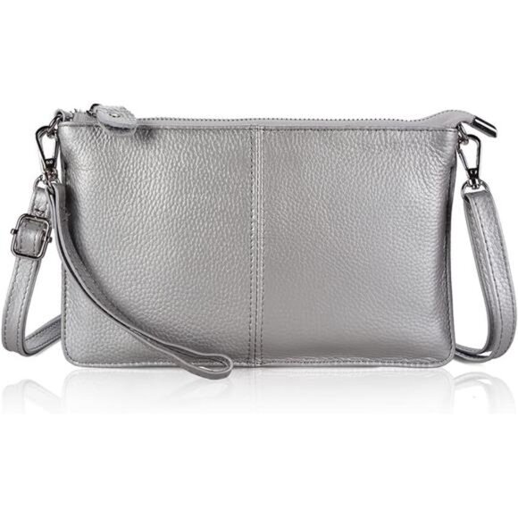 Genuine Leather Wristlet Clutch Wallet Purses Small Crossbody Bags
